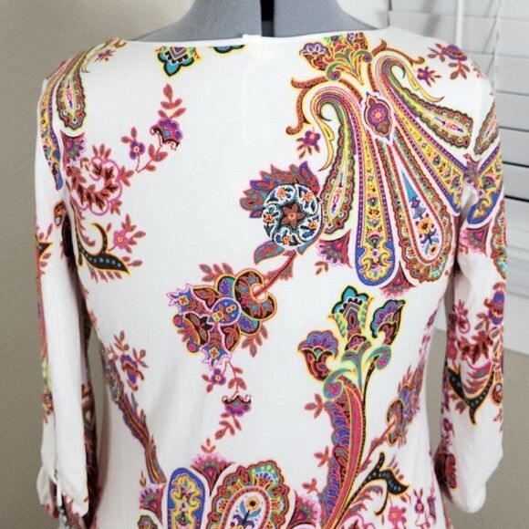 Pinkblush Maternity Dress Ivory Paisley NWT Size Medium - Picture 7 of 16